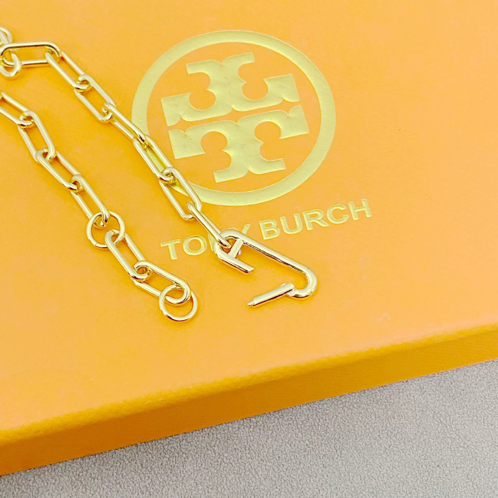 Tory Burch Stainless Steel Paperclip Clasp Choker Bracelet - Picture 3 of 7